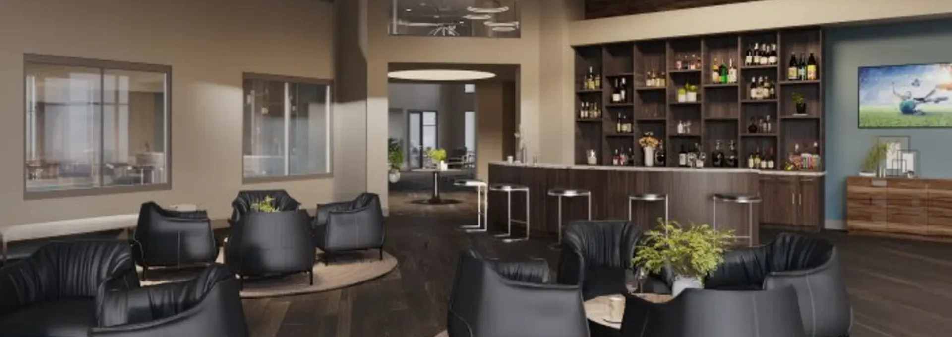 a rendering of the lobby area of a hotel at The Discovery Park